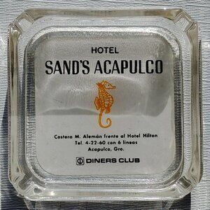 Vintage Ashtray Sands Hotel Acapulco Seahorse